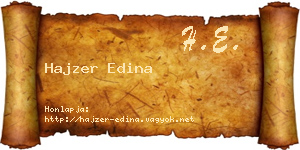 Hajzer Edina névjegykártya
